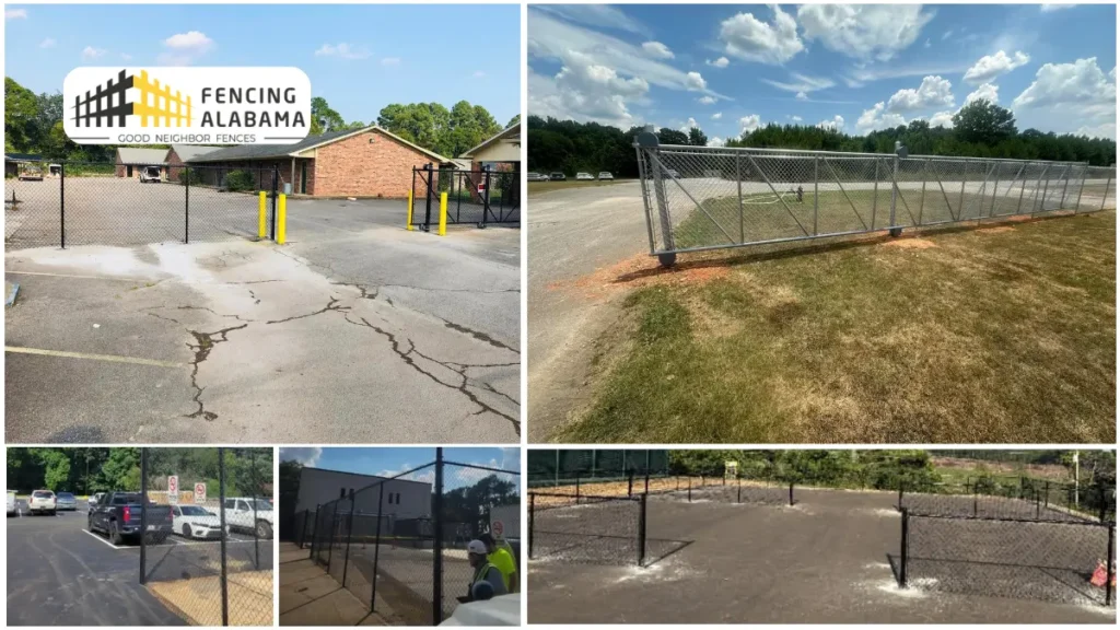 chain link driveway gate