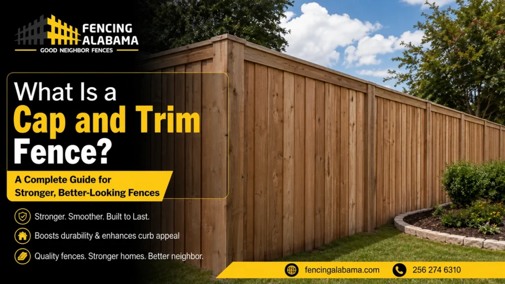 what is a cap and trim fence
