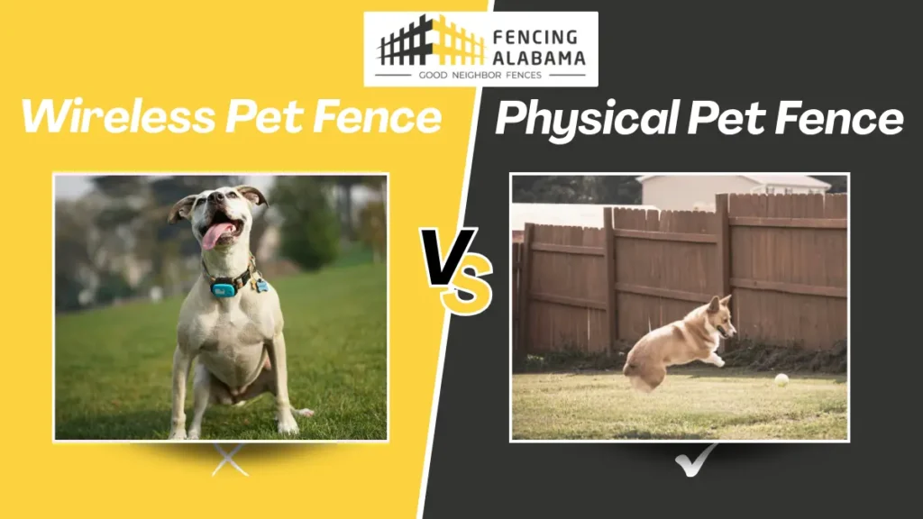 wireless pet fence vs real fence