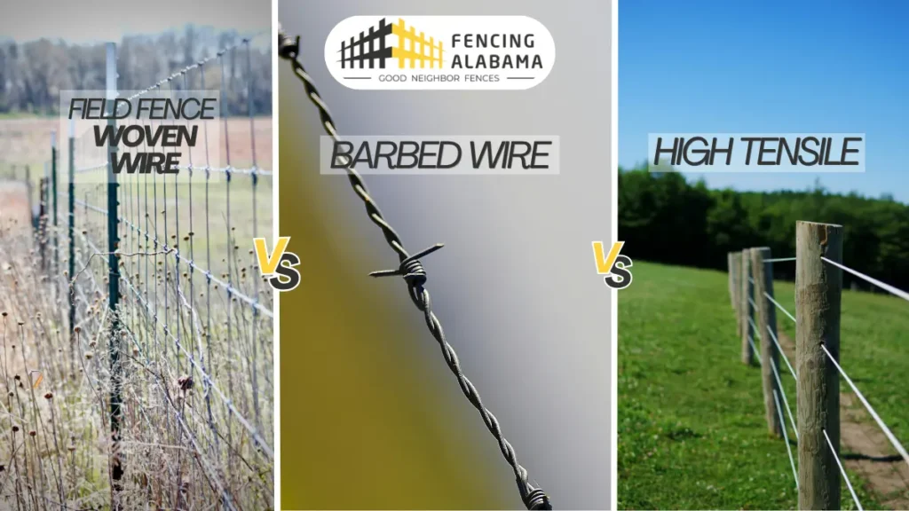 field fence vs barbed wire vs high tensile